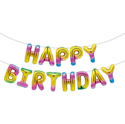 Happy Birthday Balloons Banner 16 Zoll